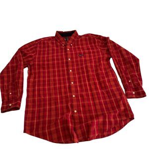 Chaps Ralph Lauren Long Sleeve Button Down Shirt Men’s Size Large Red Plaid
